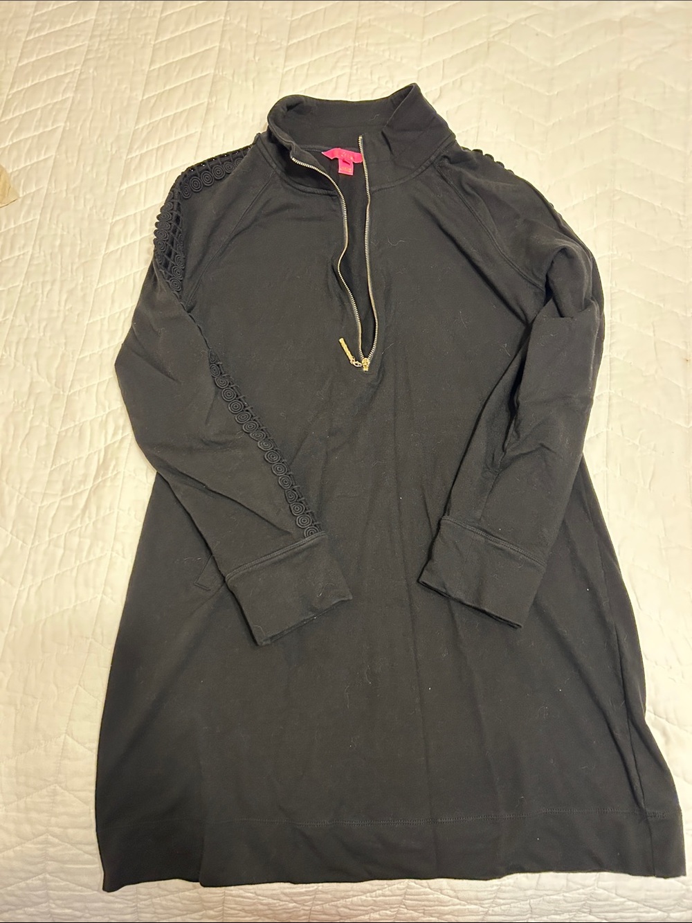 Lilly Pulitzer Black Quarter Zip Dress